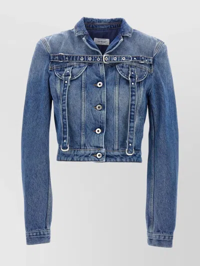 Off-white Off White Denim Jacket With Harness Details In Blue