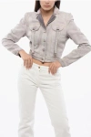Off-white Cropped Fit Laudry Cargo Denim Jacket