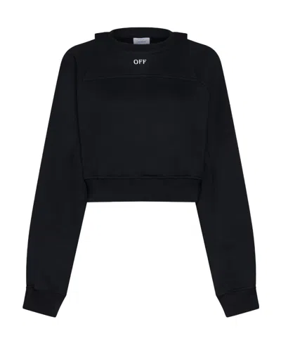OFF-WHITE OFF-WHITE CREWNECK LONG-SLEEVED SWEATSHIRT