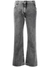 Off-white Cropped Leg Mid-rise Denim Jeans