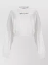 Off-white Neutral Script Logo Graphic Cotton Sweatshirt In White