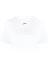Off-white Off White™ Short White Cotton T Shirt With Logo In White