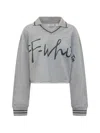 Off-white Script Polo Sweatshirt In Gray