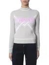 Off-white Slim Fit Cropped Sweater In Gray