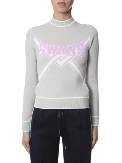 Off-white Off White Cropped Sweater In Gray