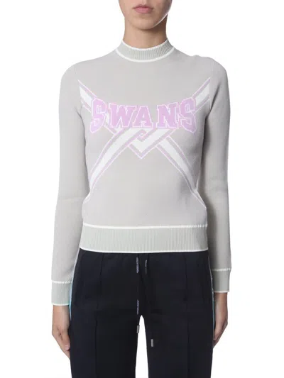 Off-white Women Cropped Sweater In Grey