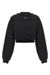 Off-white Cotton Sweatshirt With Frontal Logo