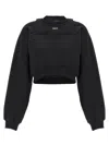 Off-white Cotton Sweatshirt With Frontal Logo