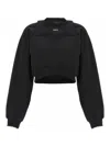 Off-white Cotton Sweatshirt With Frontal Logo In White