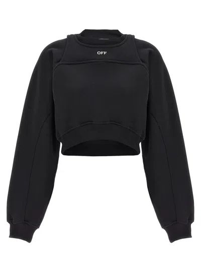 OFF-WHITE CROPPED SWEATSHIRT