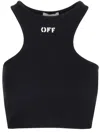 Off-white Off White "off Stamp" Ribbed Tank Top In Black