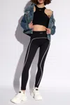 Off-white Logo-embroidered Seamless Performance Leggings In Black