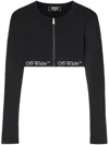 Off-white Off White Cropped Top With Logo Band In Black