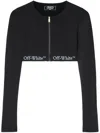 Off-white Off White Cropped Top With Logo Band In Black