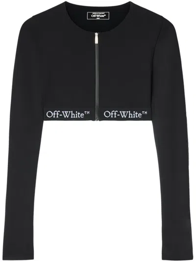 OFF-WHITE CROPPED TOP WITH LOGO BAND