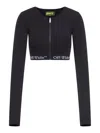 Off-white Off White Cropped Top With Logo Band In Black