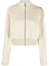 Off-white Cropped Zipped Jacket In Neutrals