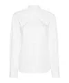 Off-white Cotton Shirt With Straps And Metal Buckle In White