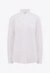 Off-white Off White Women Cotton Shirt With Straps And Metal Buckle
