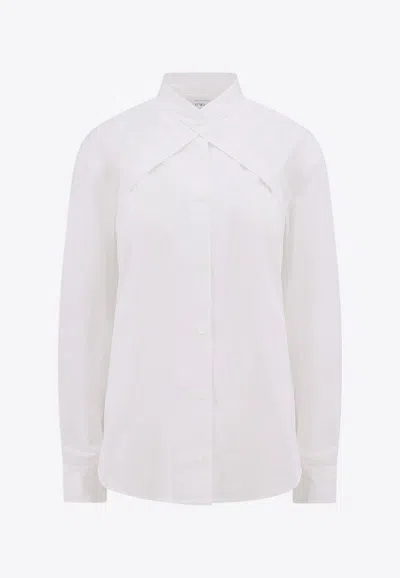 OFF-WHITE CROSS-STRAPPED NECK SHIRT