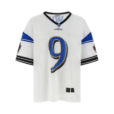 Pre-owned Off-white Crown Sublmesh Football T-shirt 'white/blue' | Men's Size Xxl