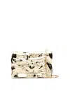 OFF-WHITE CRUSHED MIRRORED CLUTCH BAG