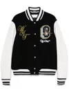Off-white Crystal-embellished Bomber Jacket In Black