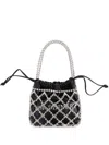 Off-white Crystal-skull Leather Tote Bag In Black