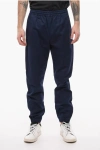 OFF-WHITE CUFFED CASUAL COTTON PANTS WITH ELASTIC WASITBAND