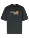 Off-white Cupid Arrow Skate Graphic T-shirt In Black