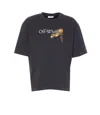 Off-white Cupid Arrow Skate Graphic T-shirt In Black
