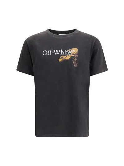 Off-white Washed Black Cupid Arrow Skate Logo T-shirt