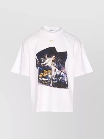 OFF-WHITE CUPID SKATE GRAPHIC CREWNECK T-SHIRT