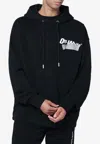Off-white Black Cupid Tape Skate Hoodie In Black