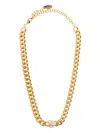 Off-white Curb-chain Logo-plaque Necklace In Gold