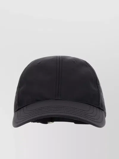 Off-white Curved Brim Nylon Baseball Cap In Black