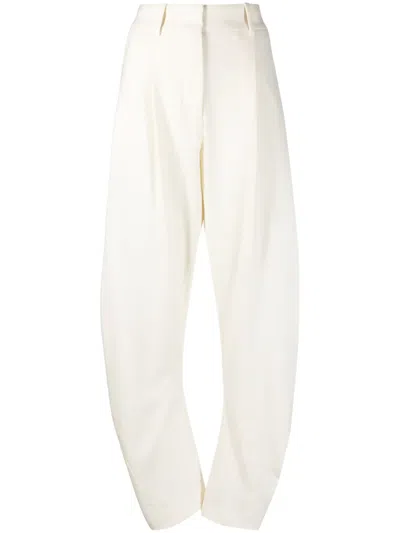 Off-white Ablohland Pleated Mid-rise Straight-leg Jeans In White