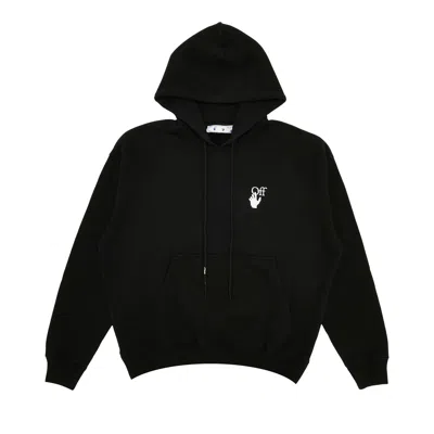 Pre-owned Off-white Cut Here Skate Hoodie 'black/white' | Men's Size Xxl