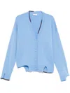 Off-white Cut-out Cardigan In Blue