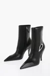 Off-white Leather High Boots With Cut-out Details Heel 11 Cm In Black