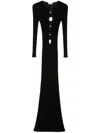 Off-white Cut-out Knitted Dress In Black