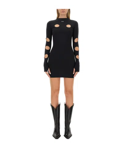 Off-white Off White Mini Dress In Black
