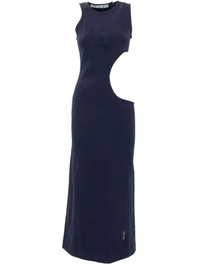 OFF-WHITE CUT-OUT MAXI DRESS