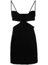 Off-white Off White Black Viscose Blend Mini Dress In Black