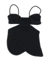 Off-white Cut-out Ribbed-knit Top In Black