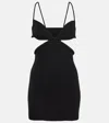 Off-white Off White Black Viscose Blend Mini Dress In Black