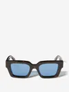 Off-white Off- Virgil Havana/blue Sunglasses In Blue
