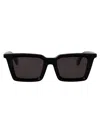 Off-white Black Dark Grey Acetate Sunglasses In Black Dark Grey