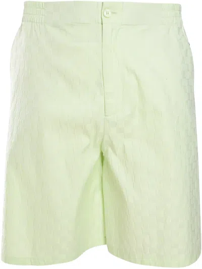 Off-white Damier Shorts In Green