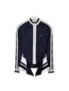 Off-white Dark Blue Corset Track Jacket In Blue